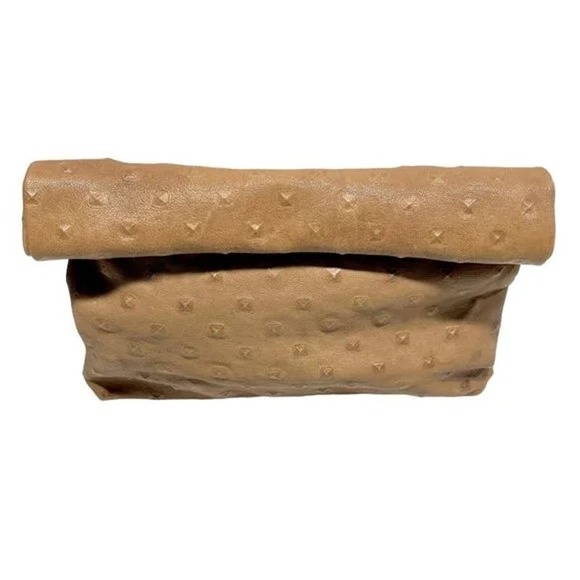 The Pyramid Stud Leather Lunch Clutch Bag  by Marie Turnor‎ -Hard to Find - Picture 2 of 6